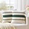 Set of 2 Dark Green Boho Throw Pillow Covers 18x18 Inch, Vintage Forest Green Decorative Cushion Cases for Couch, Sofa, Bed, Modern Farmhouse Living Room Decor
